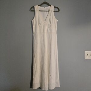 Linen White Maxi Dress
